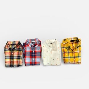 Janie and Jack Multicolor Plaid Shirt Size 5 Bundle
